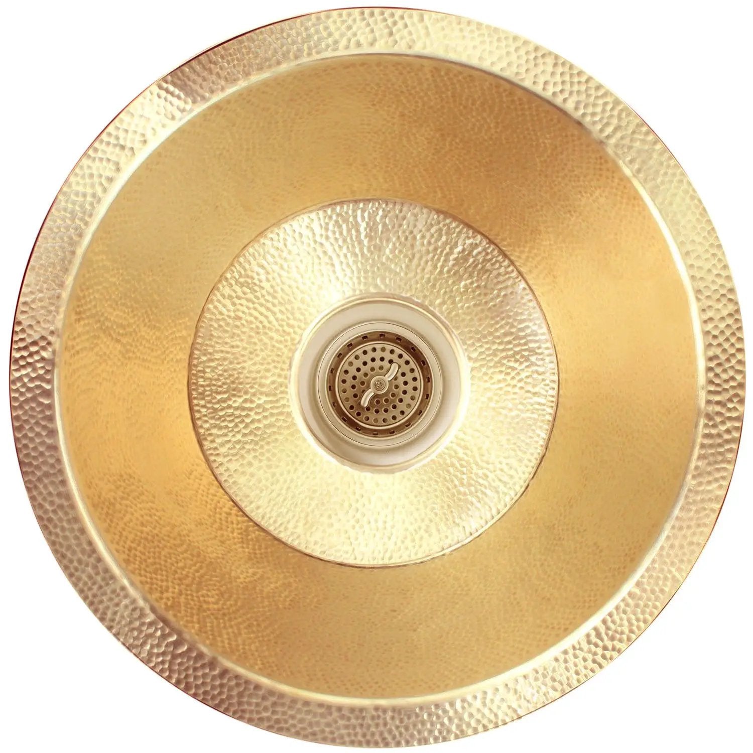 Linkasink Small Flat Round Builder's Series Drop-In or Undermount Sink 16" by Linkasink