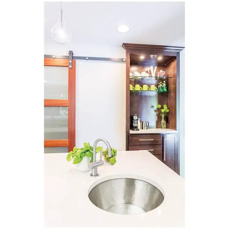 polished stainless steel sink