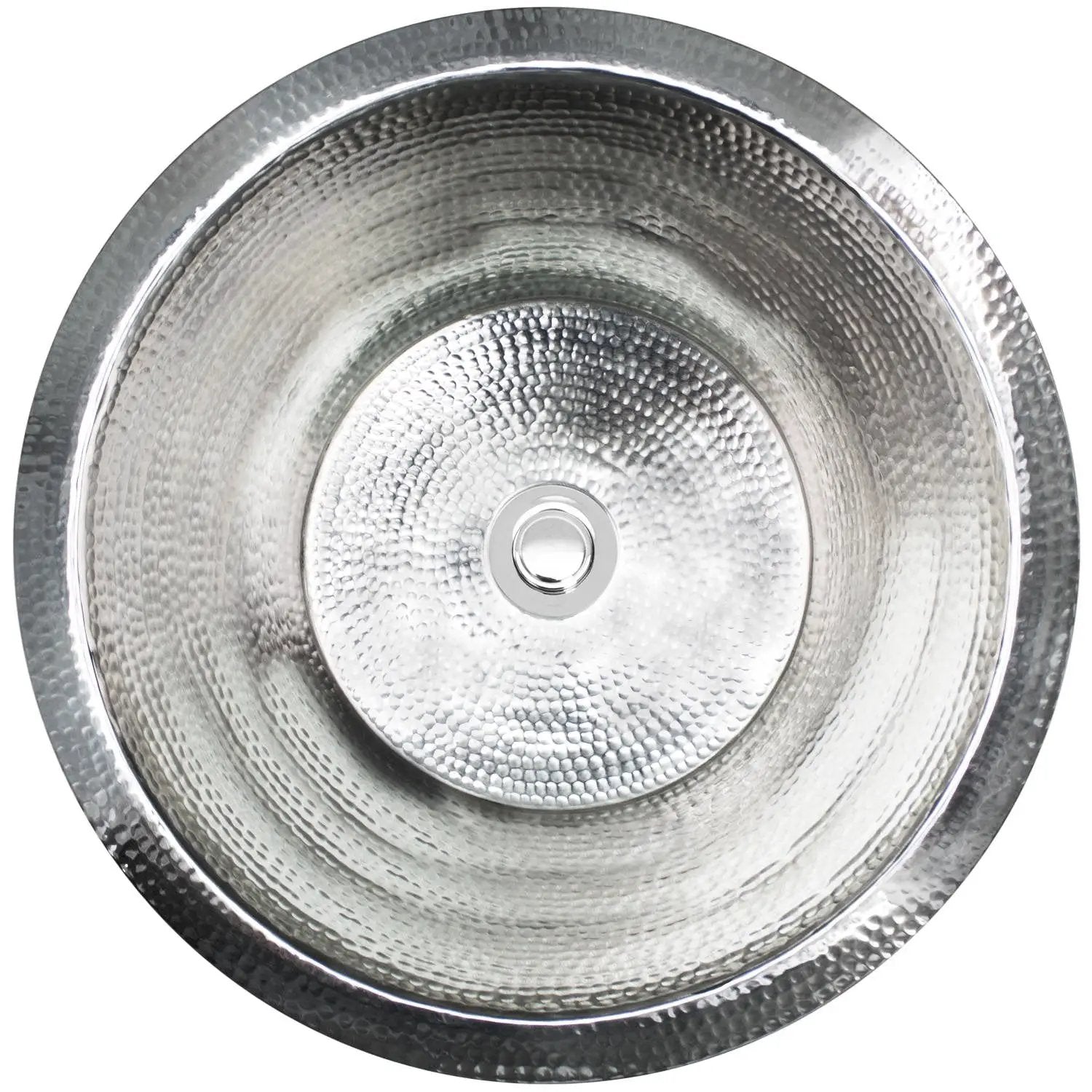 Linkasink Small Flat Round Builder's Series Drop-In or Undermount Sink 16" by Linkasink