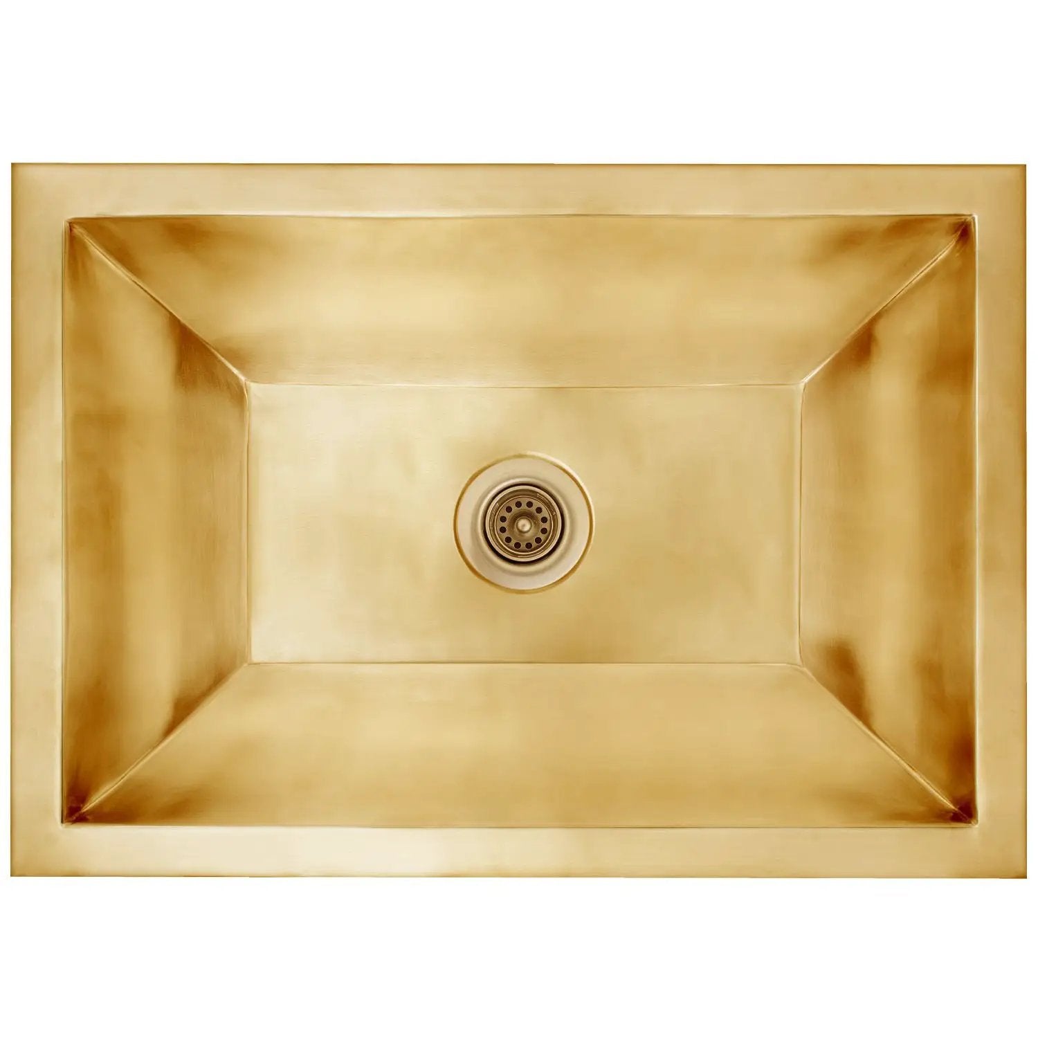 satin unlacquered brass sink