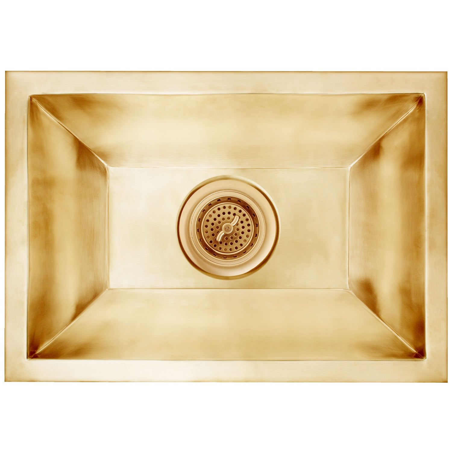 satin unlacquered brass sink