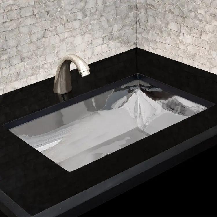 polished stainless steel sink