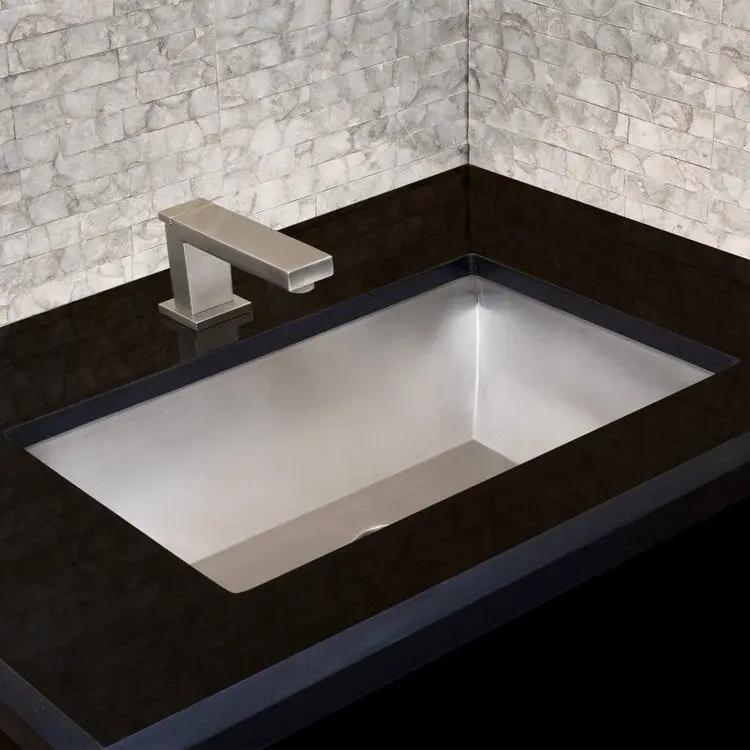 satin unlacquered brass sink