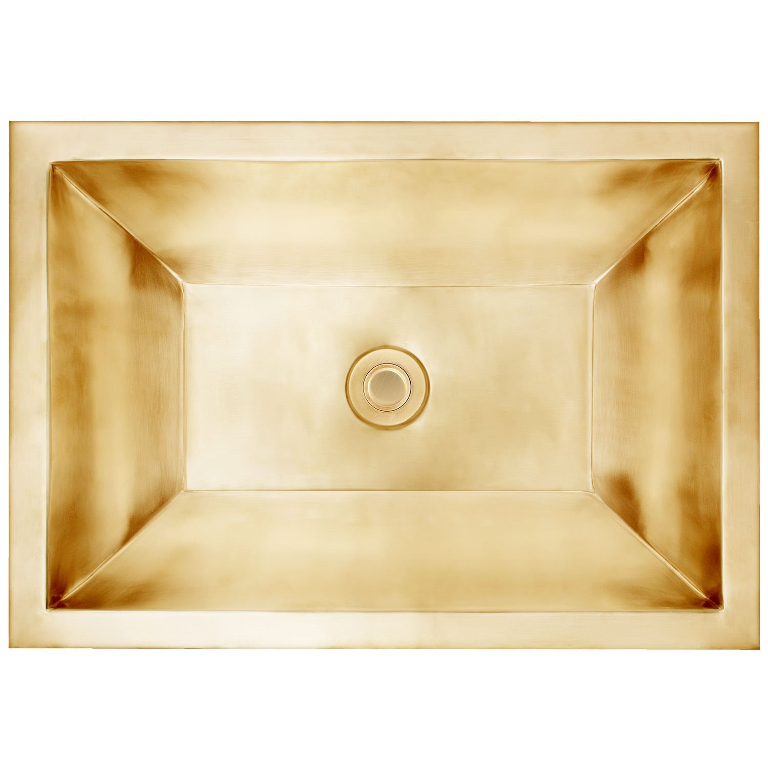 satin unlacquered brass sink