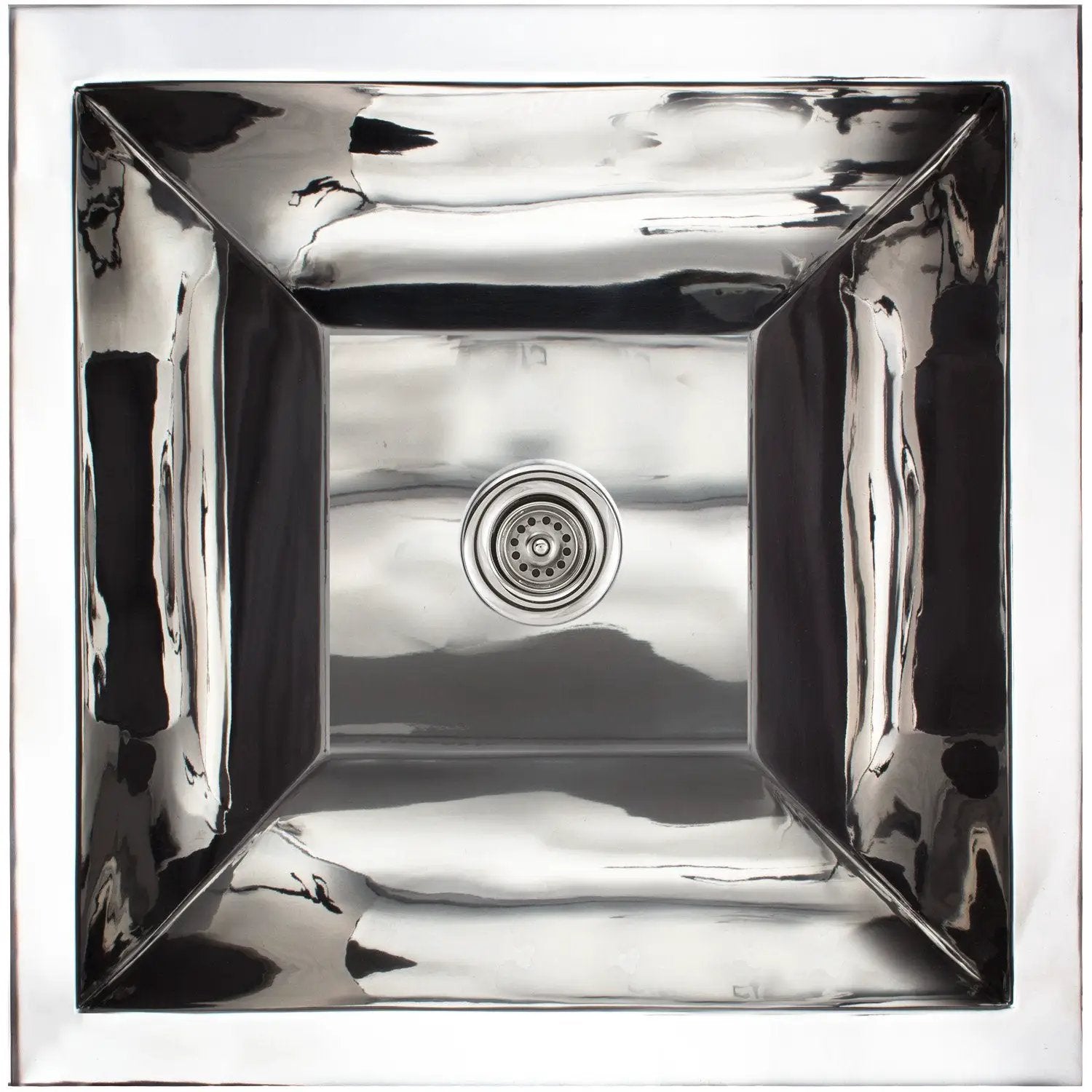 Linkasink Coco Square Smooth Builder's Series Drop-In or Undermount Sink 16" by Linkasink