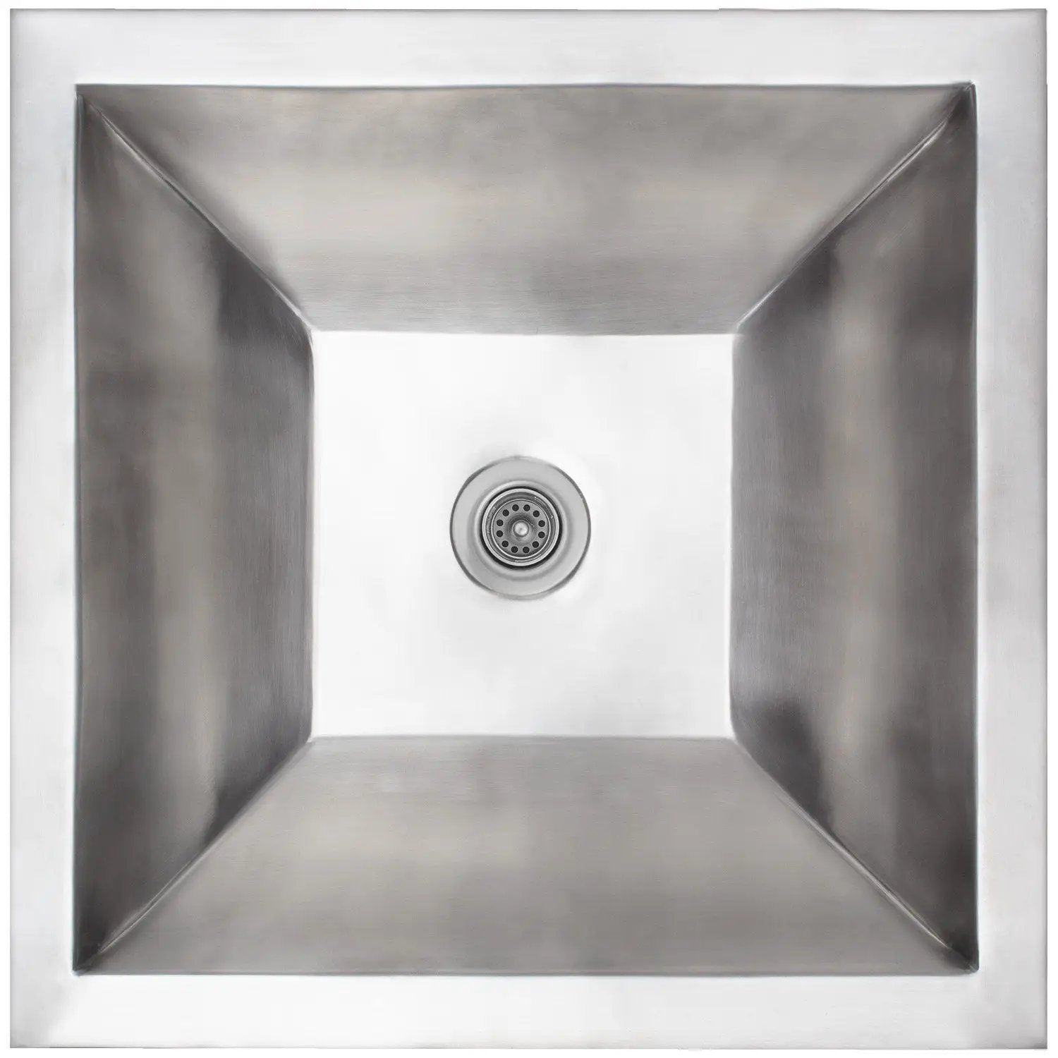 Linkasink Coco Square Smooth Builder's Series Drop-In or Undermount Sink 16" by Linkasink