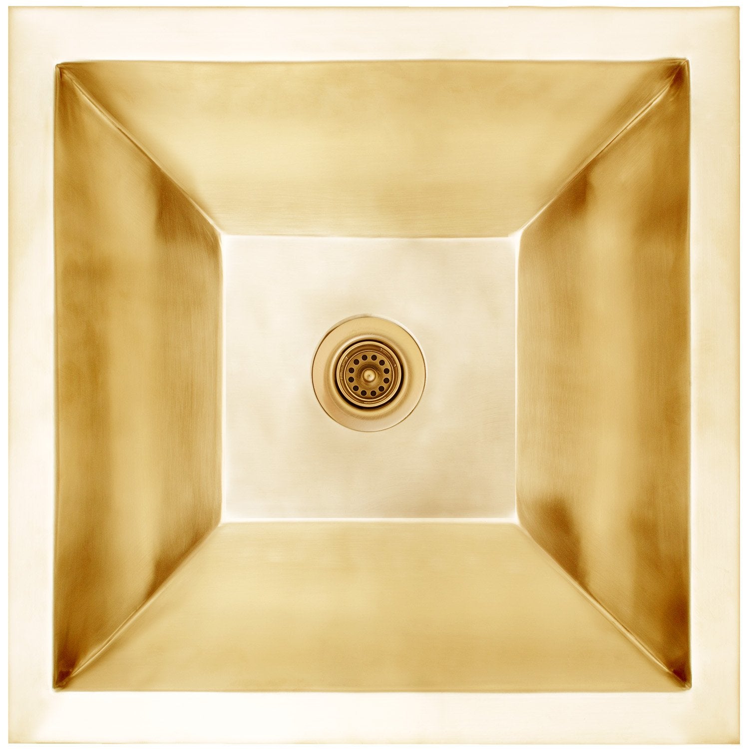 satin unlacquered brass sink