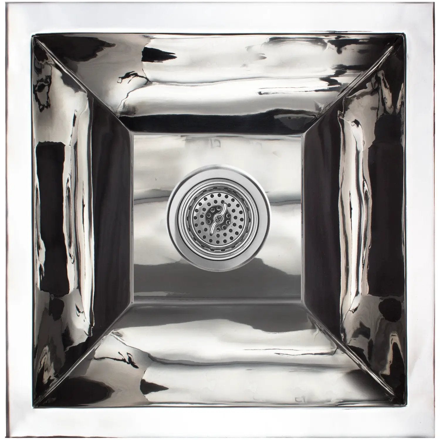 Linkasink Coco Square Smooth Builder's Series Drop-In or Undermount Sink 16" by Linkasink