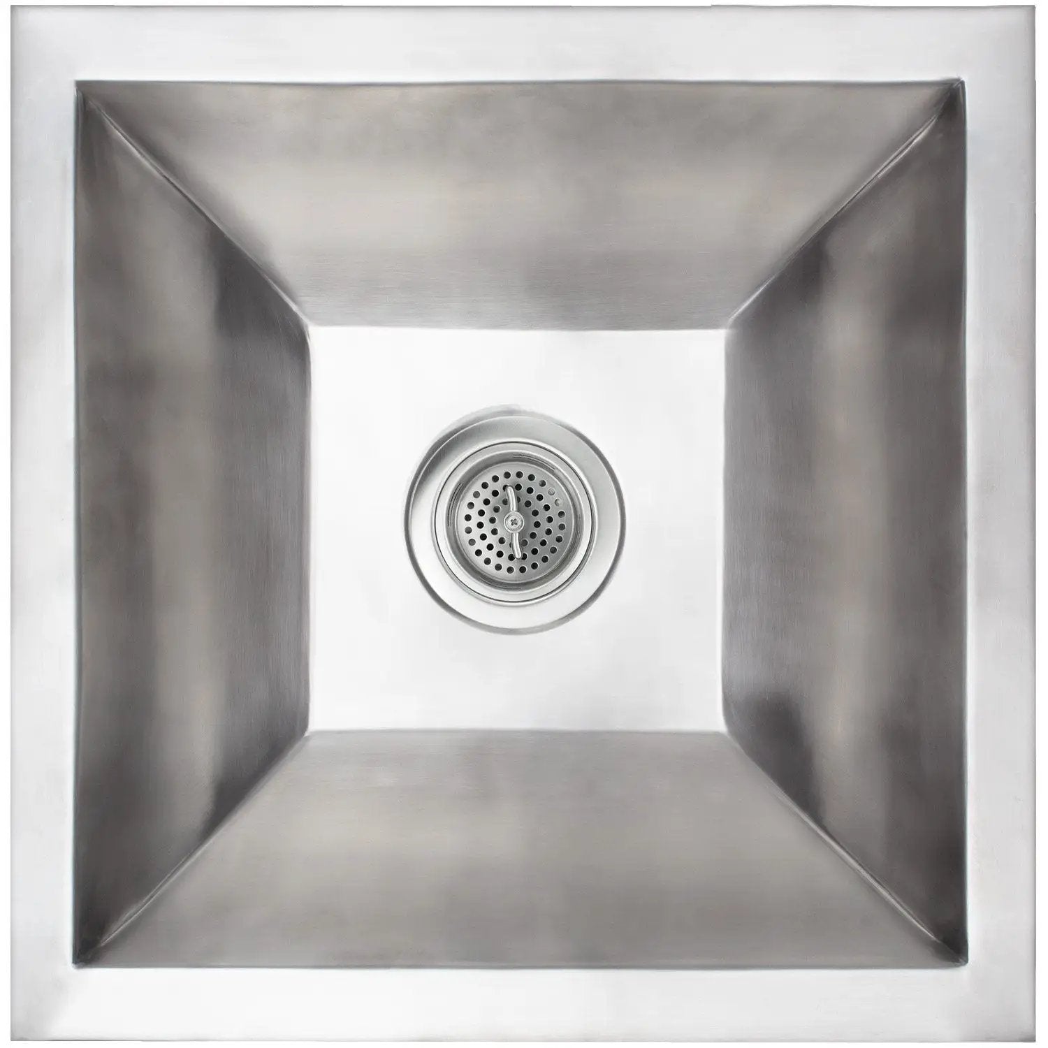 Linkasink Coco Square Smooth Builder's Series Drop-In or Undermount Sink 16" by Linkasink