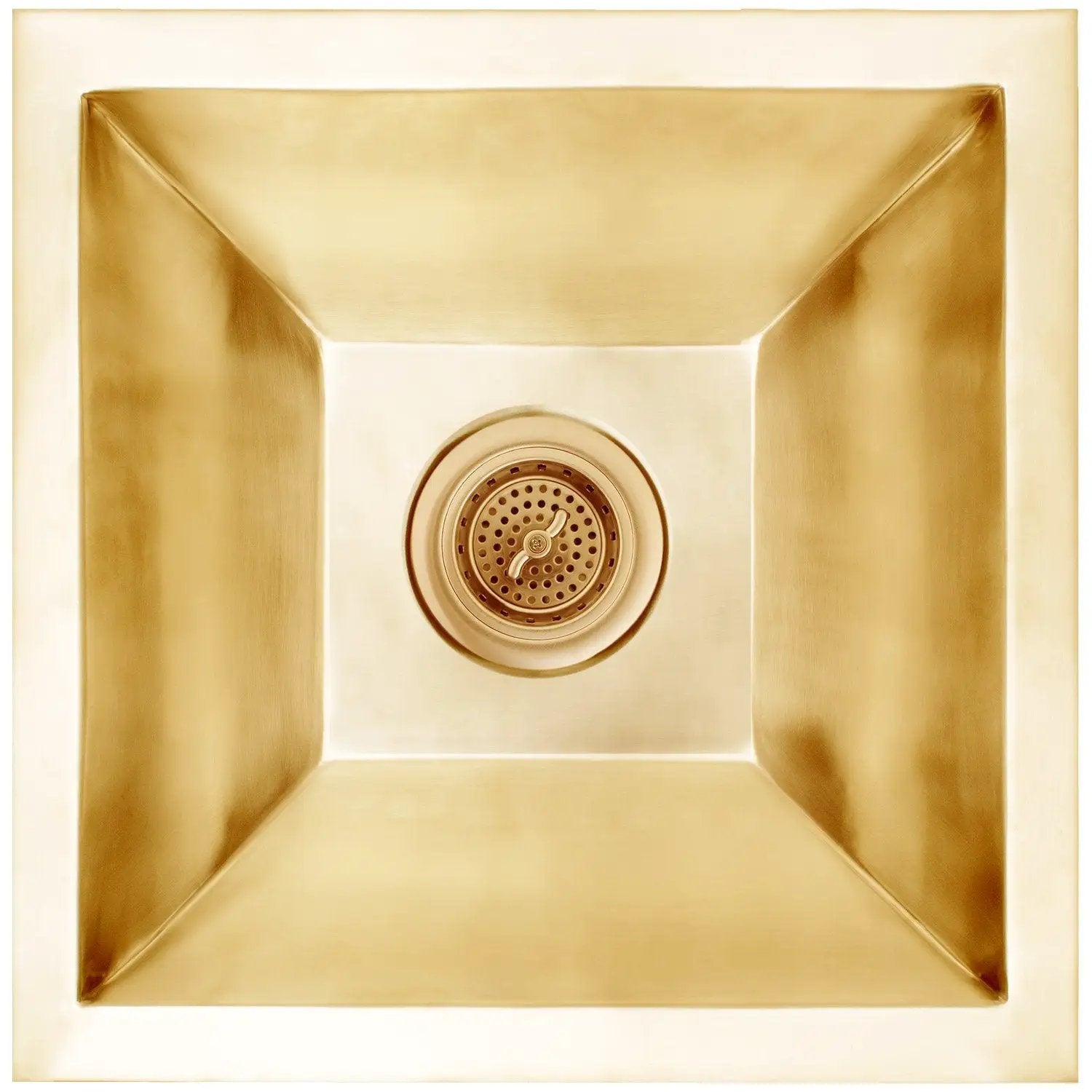 satin unlacquered brass sink