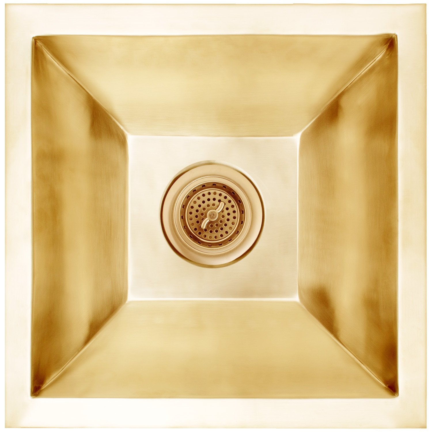 satin unlacquered brass sink