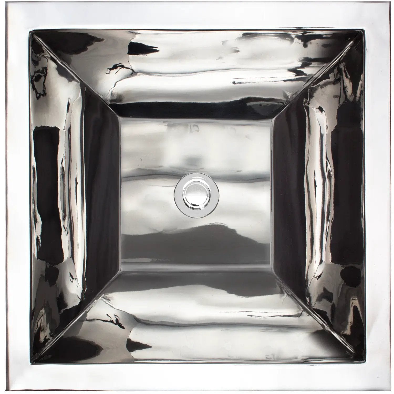 Linkasink Coco Square Smooth Builder's Series Drop-In or Undermount Sink 16" by Linkasink