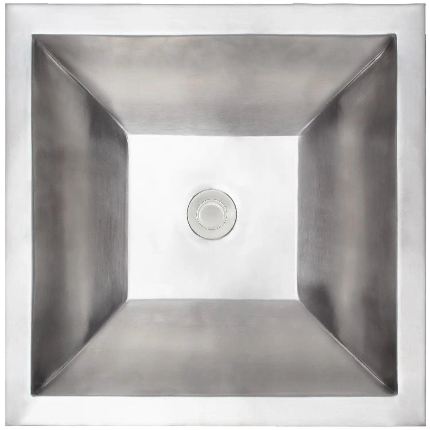 Linkasink Coco Square Smooth Builder's Series Drop-In or Undermount Sink 16" by Linkasink