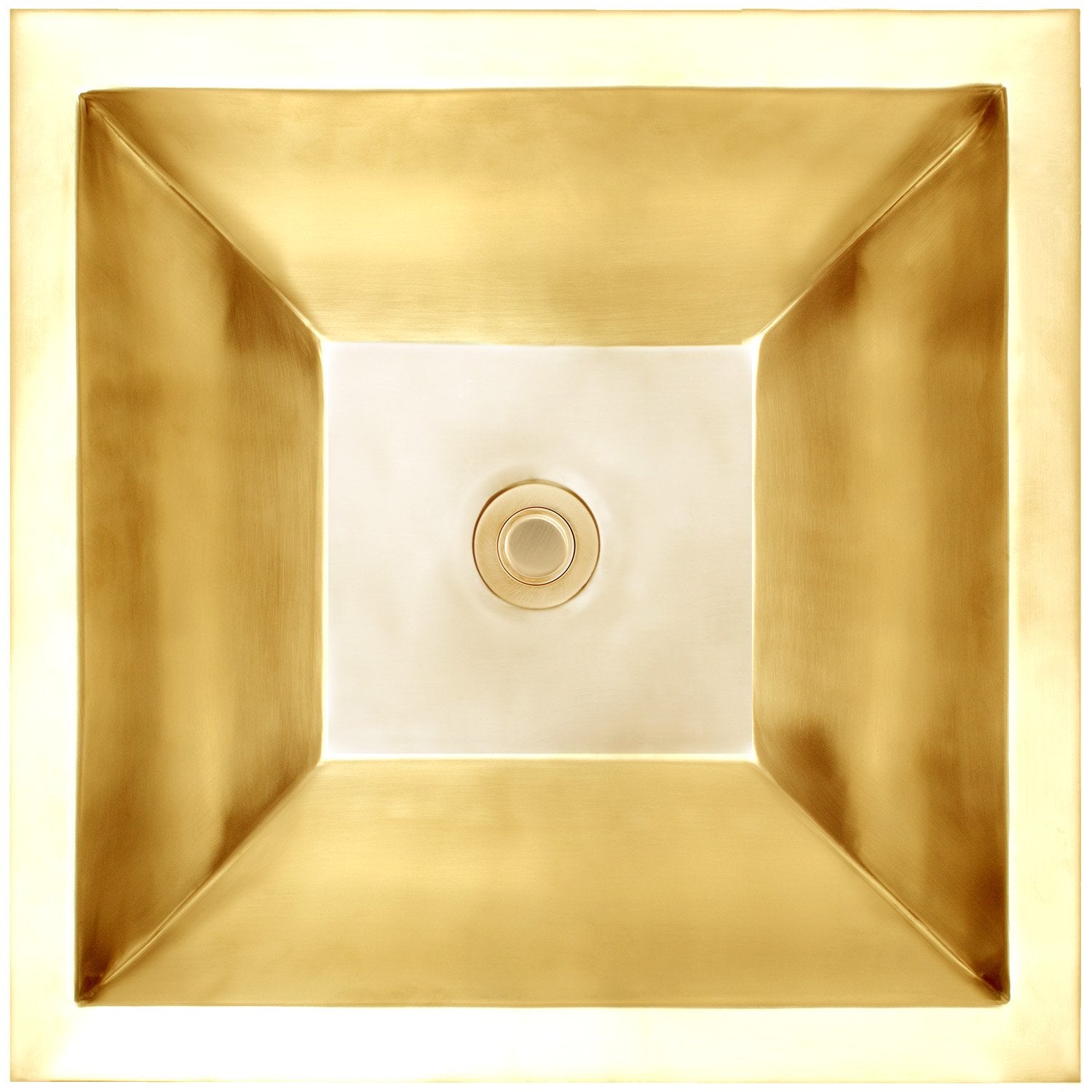 satin unlacquered brass sink