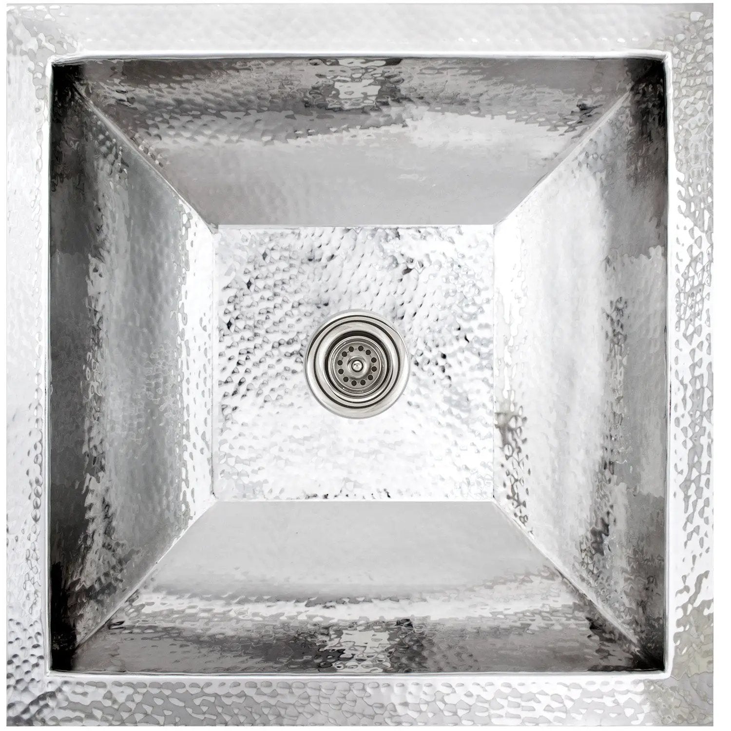 Linkasink Coco Hammered Builder's Series Drop-In or Undermount Sink 16" with 2" by Linkasink