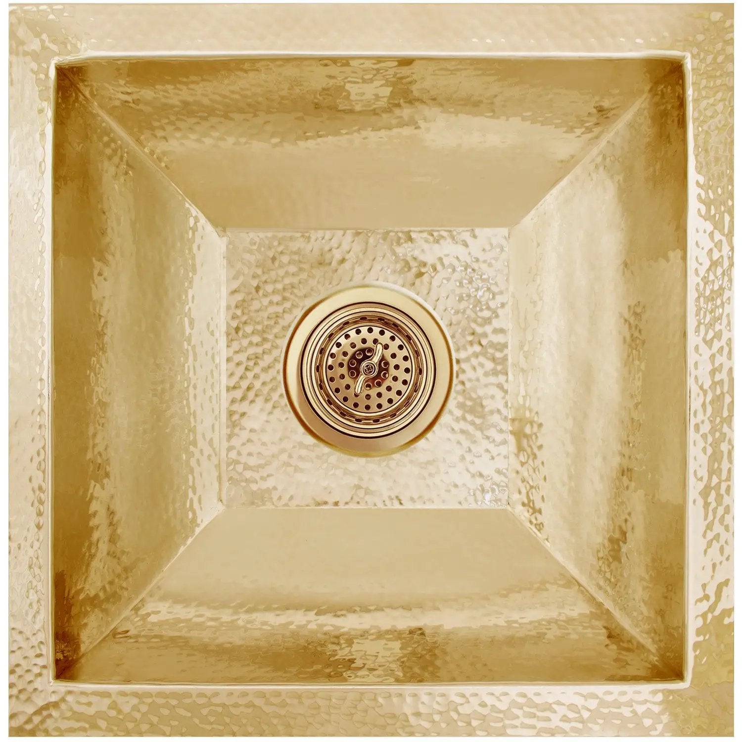 Linkasink Coco Hammered Builder's Series Drop-In or Undermount Sink 16" with 3.5" by Linkasink