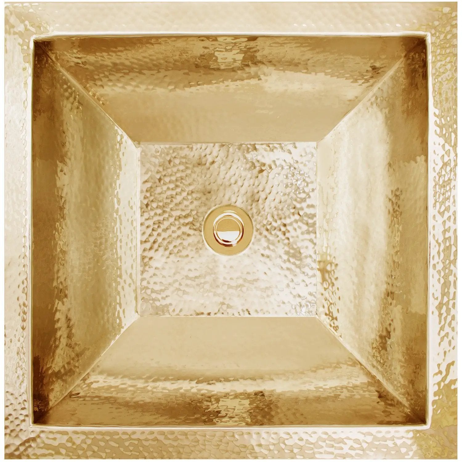 Linkasink Coco Hammered Builder's Series Drop-In or Undermount Sink 16" with 1.5" by Linkasink