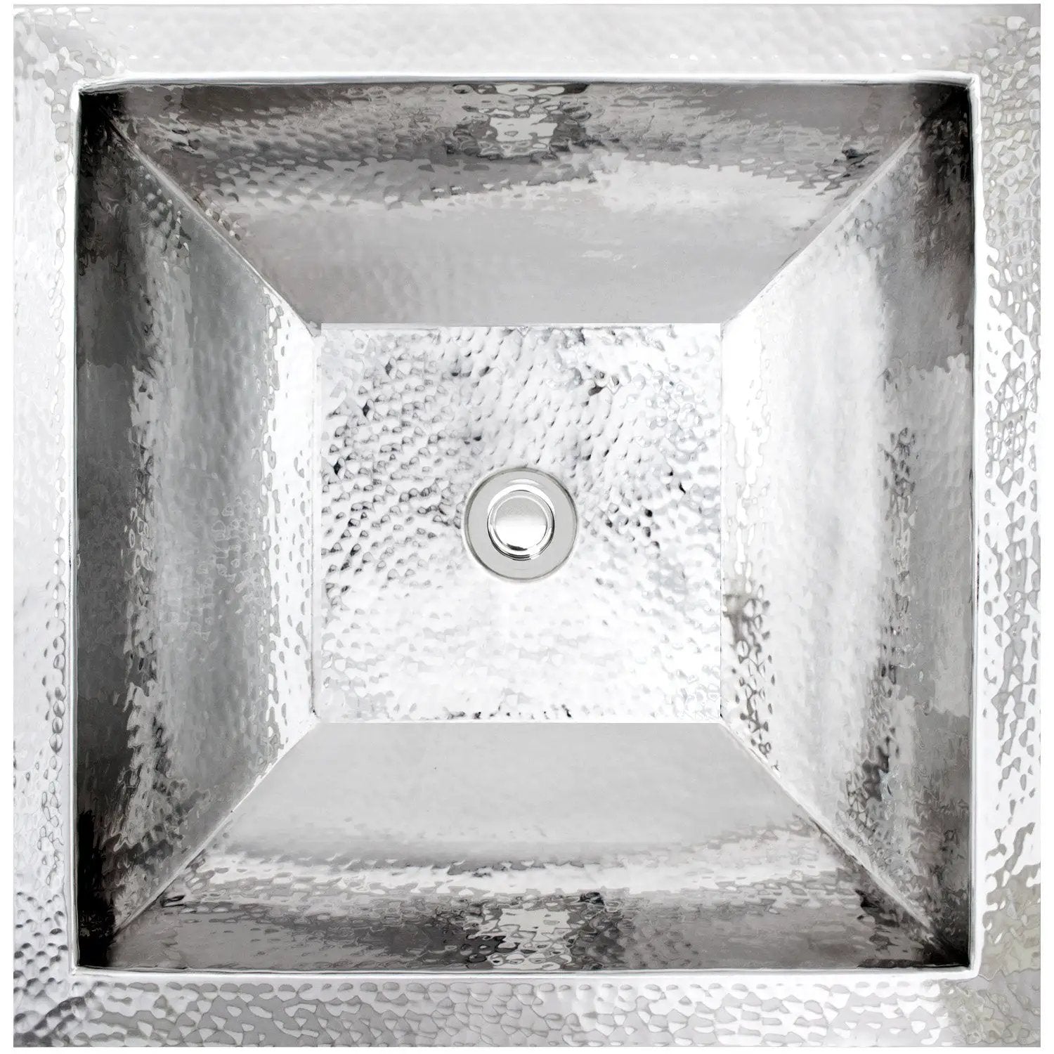 Linkasink Coco Hammered Builder's Series Drop-In or Undermount Sink 16" with 1.5" by Linkasink