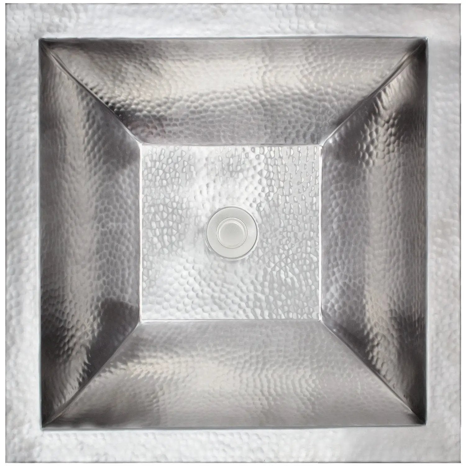 Linkasink Coco Hammered Builder's Series Drop-In or Undermount Sink 16" with 1.5" by Linkasink