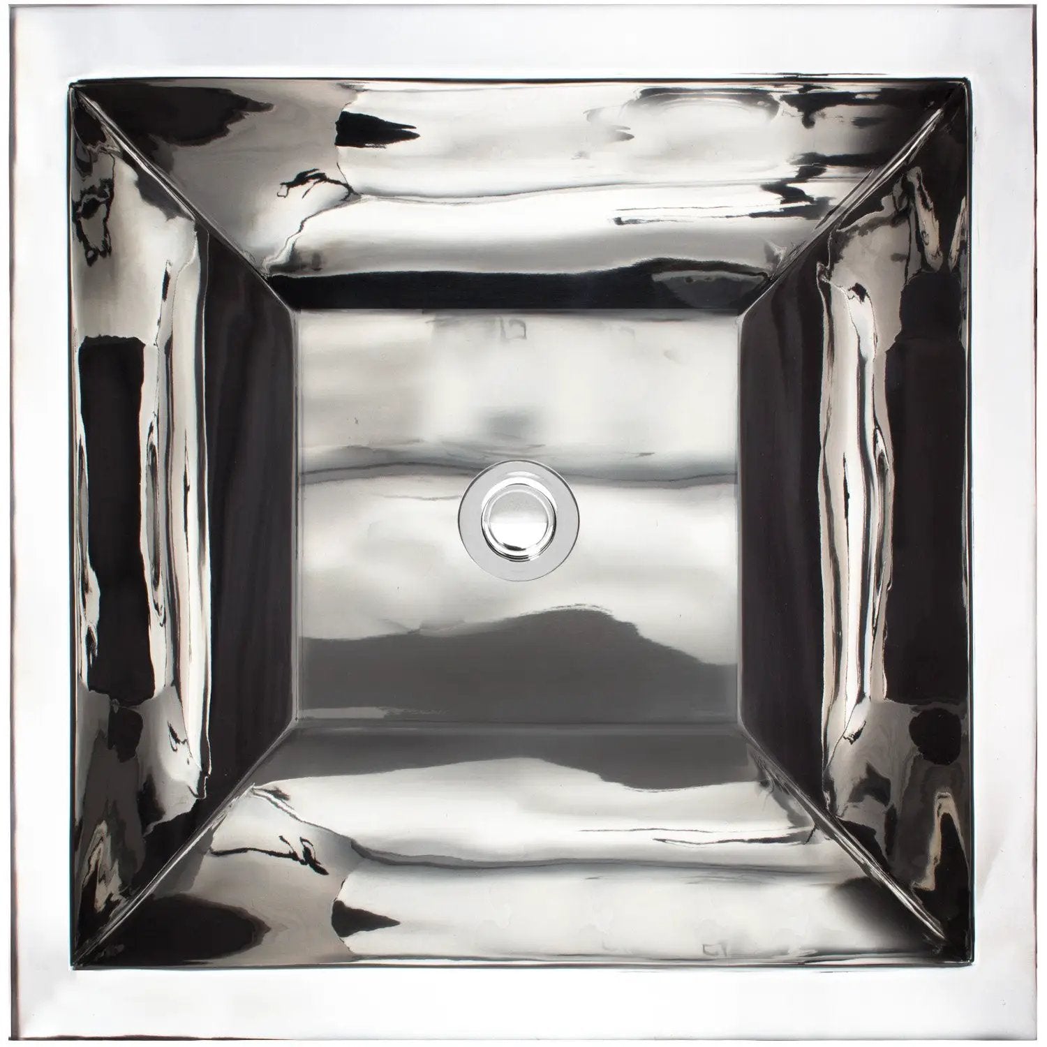 Linkasink Coco Square Smooth Builder's Series Drop-In or Undermount Sink 16" by Linkasink