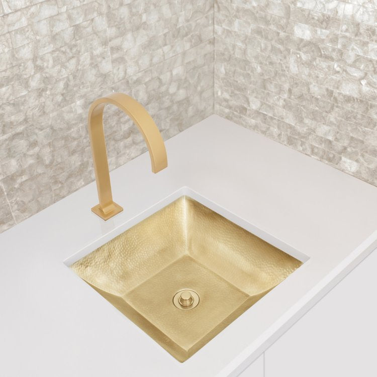 unlacquered brass sink