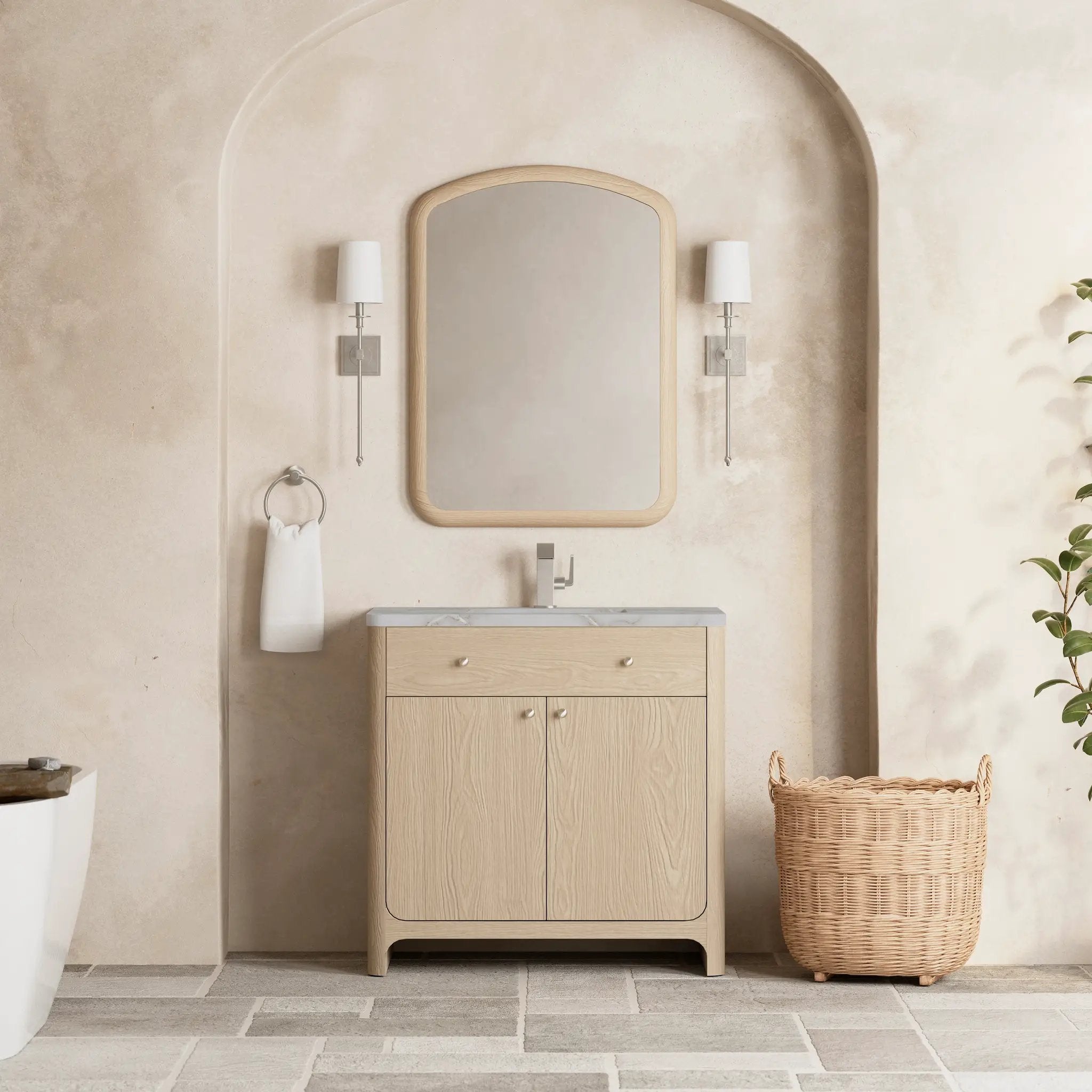 coastal driftwood vanity