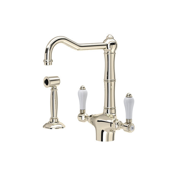 Rohl Acqui Two Handle Kitchen Faucet with Side Spray