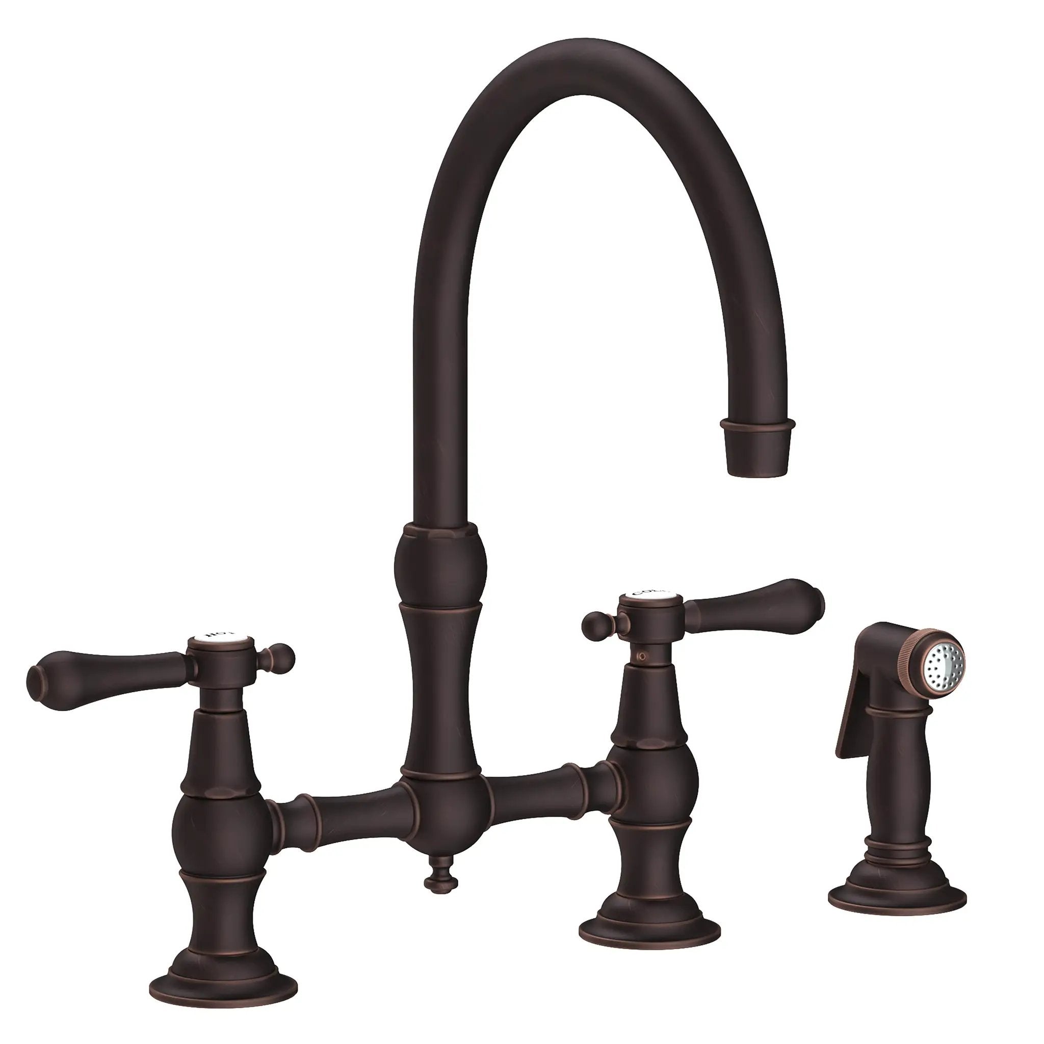 Newport Brass Chesterfield Kitchen Bridge Faucet with Side Spray by Newport Brass
