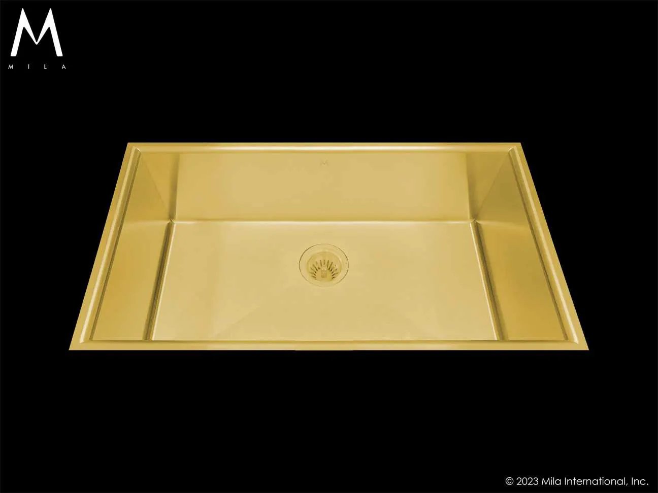 MILA ARC Low Profile Single Bowl Flush-Mount 32.5 x 18 Kitchen Sink by Mila International