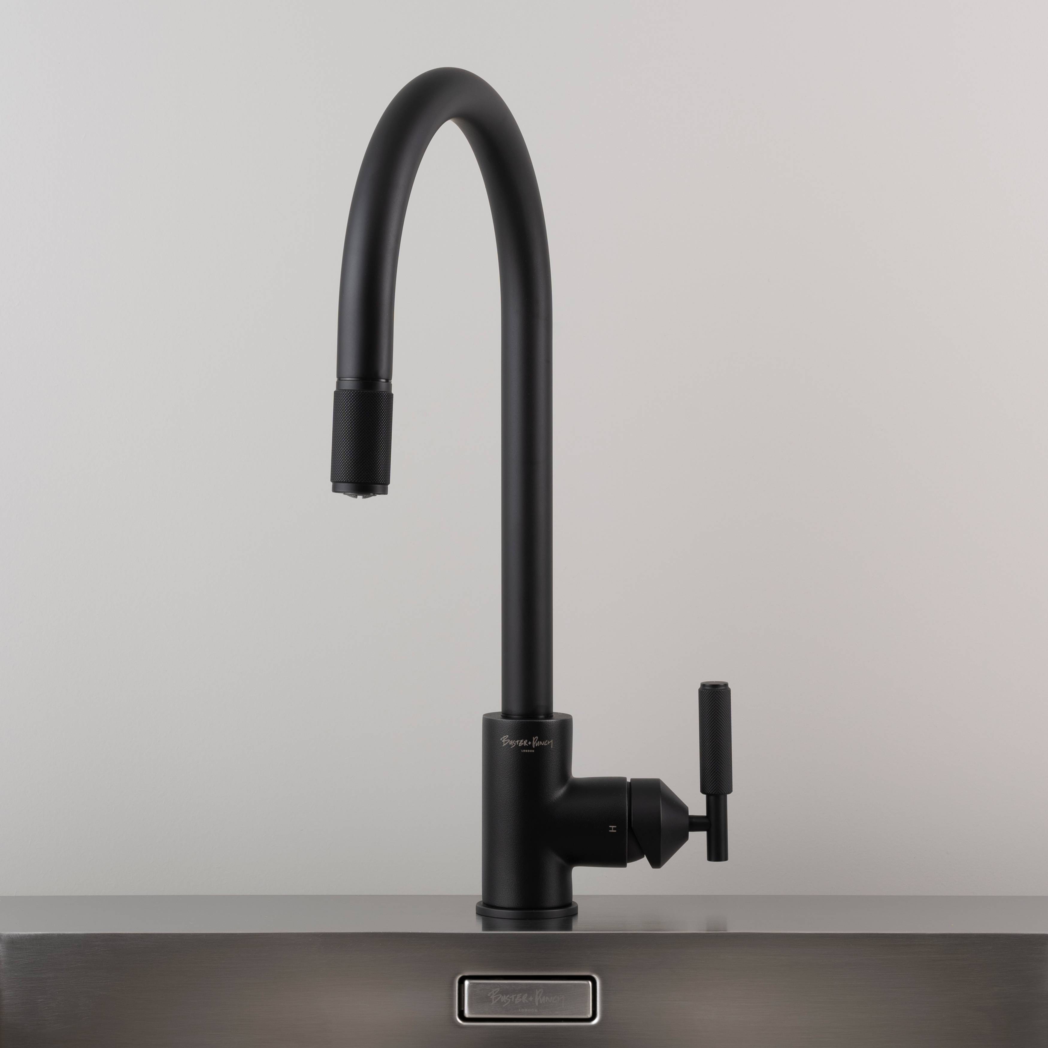 welders black kitchen faucet