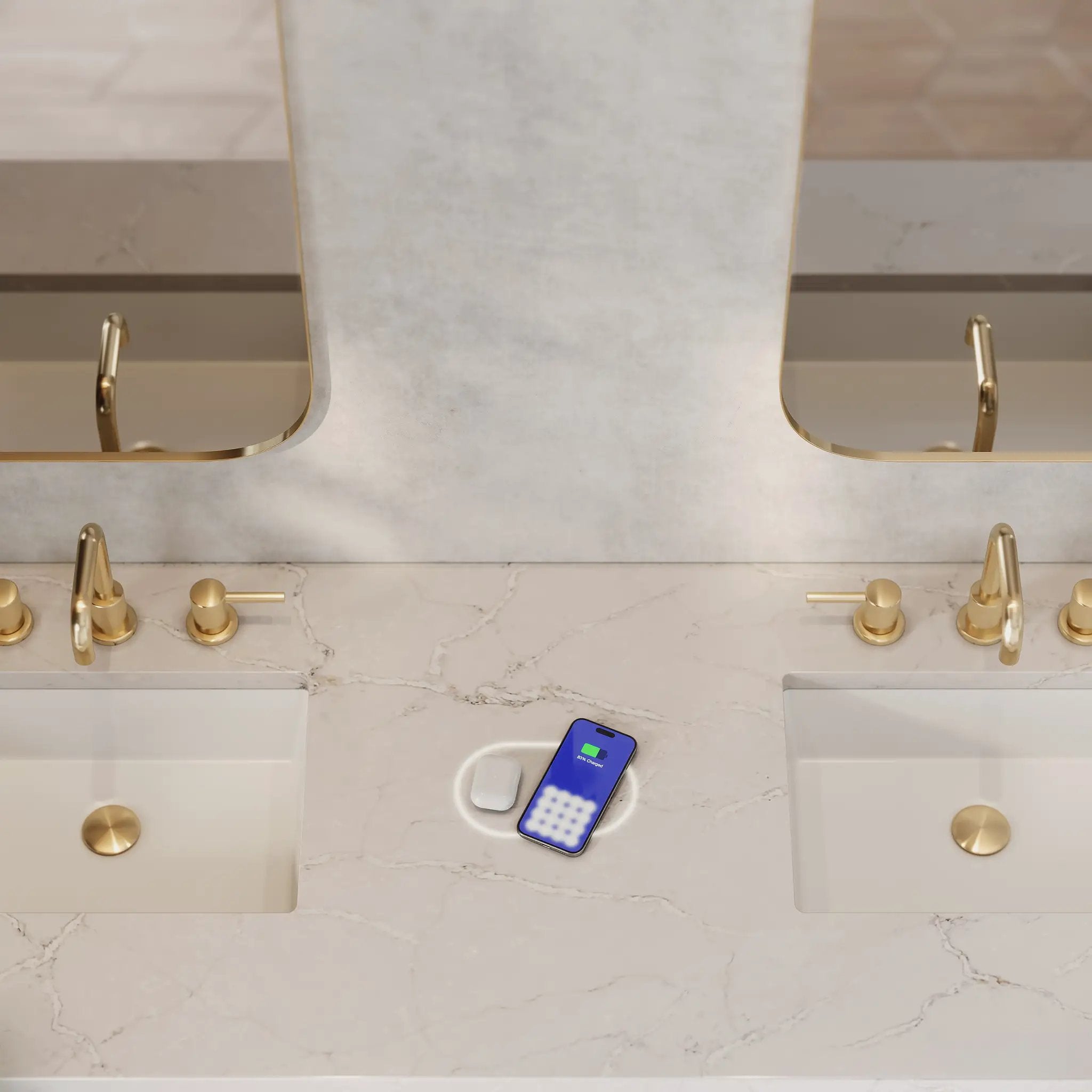 bright white vanity
