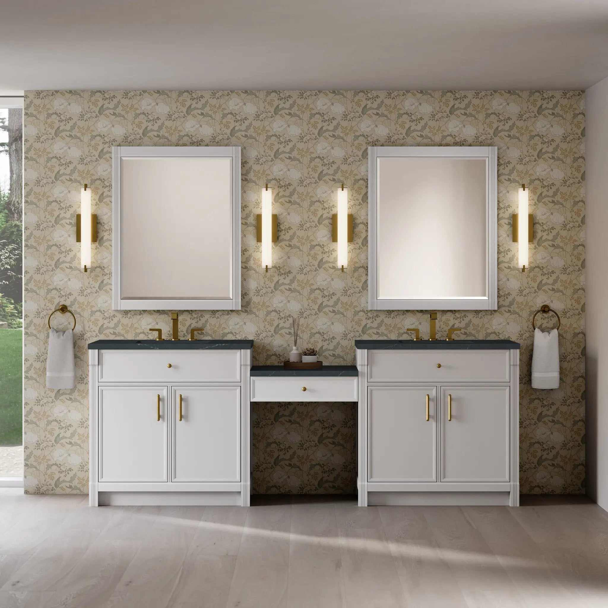 bright white vanity