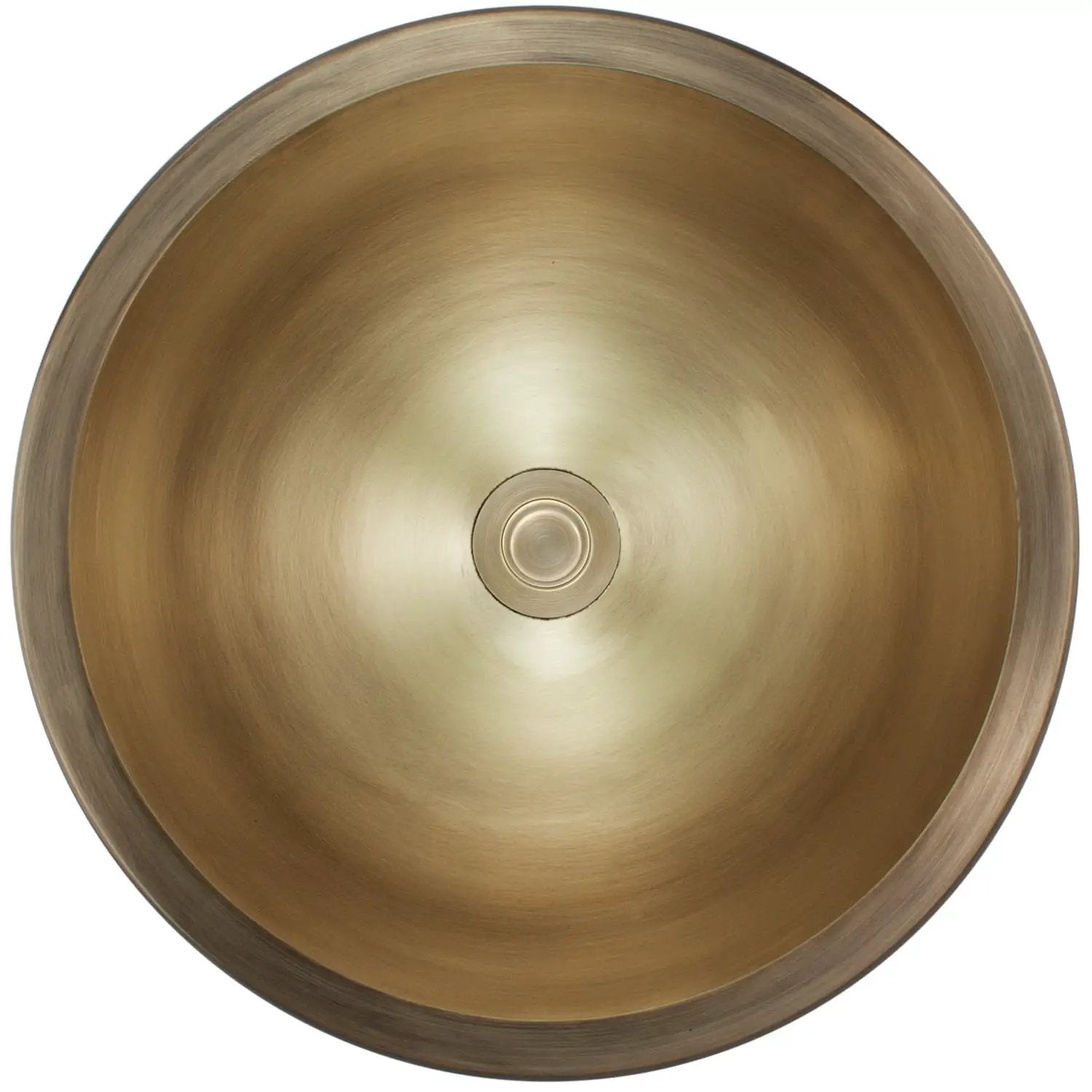 Linkasink Bronze Small Round Smooth Drop-In or Undermount Sink 13.75" by Linkasink