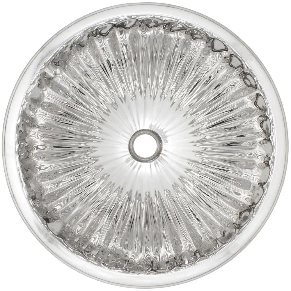 Linkasink Bronze Small Round Fluted Drop-In or Undermount Sink 13.75" by Linkasink