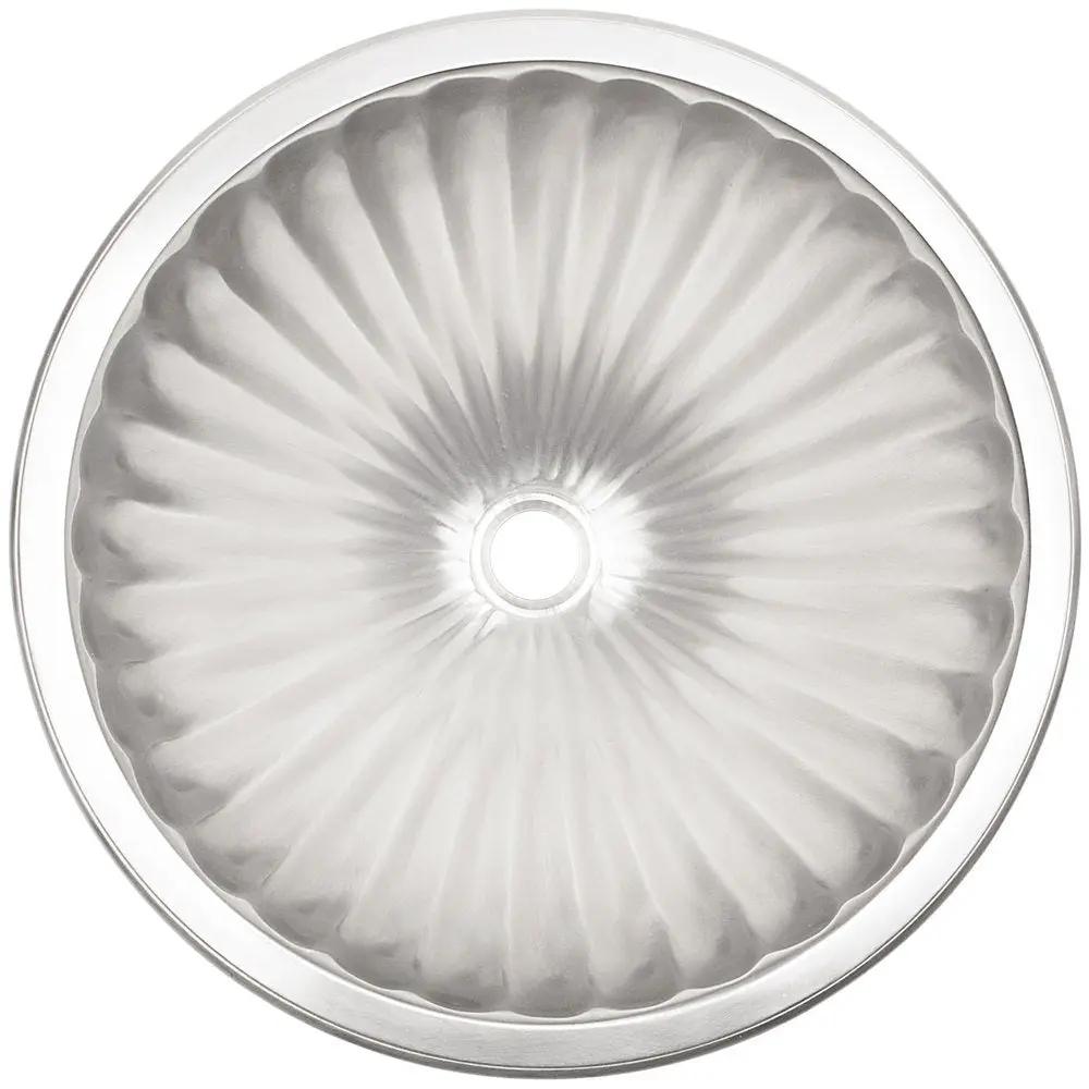 Linkasink Bronze Small Round Fluted Drop-In or Undermount Sink 13.75" by Linkasink