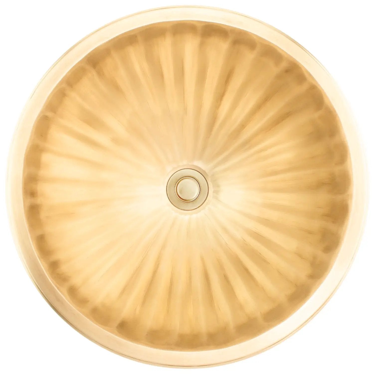 Linkasink Bronze Large Round Fluted Drop-In or Undermount Sink 17" by Linkasink