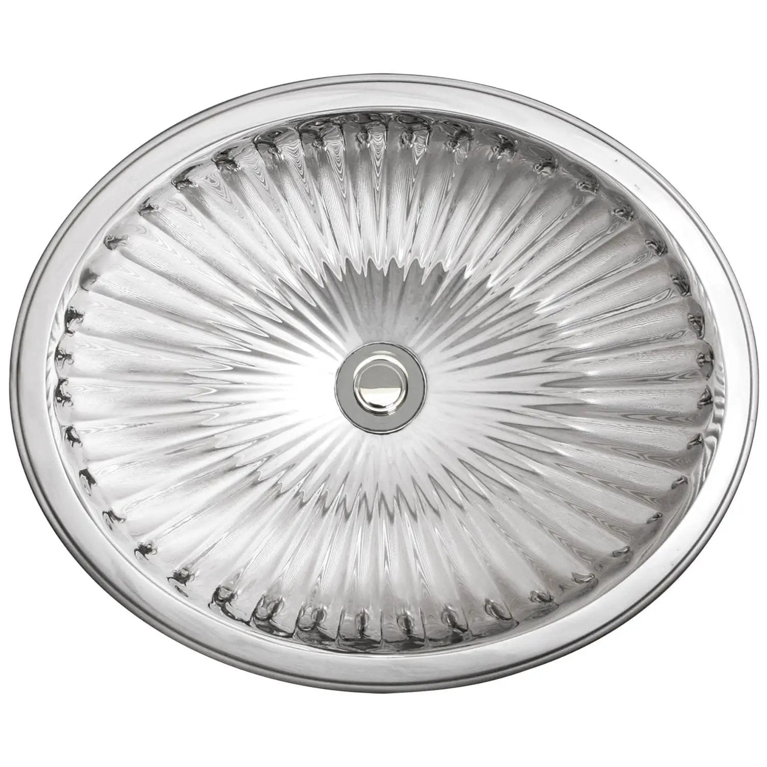 Linkasink Bronze oval Fluted Drop-In or Undermount Sink 18" by Linkasink