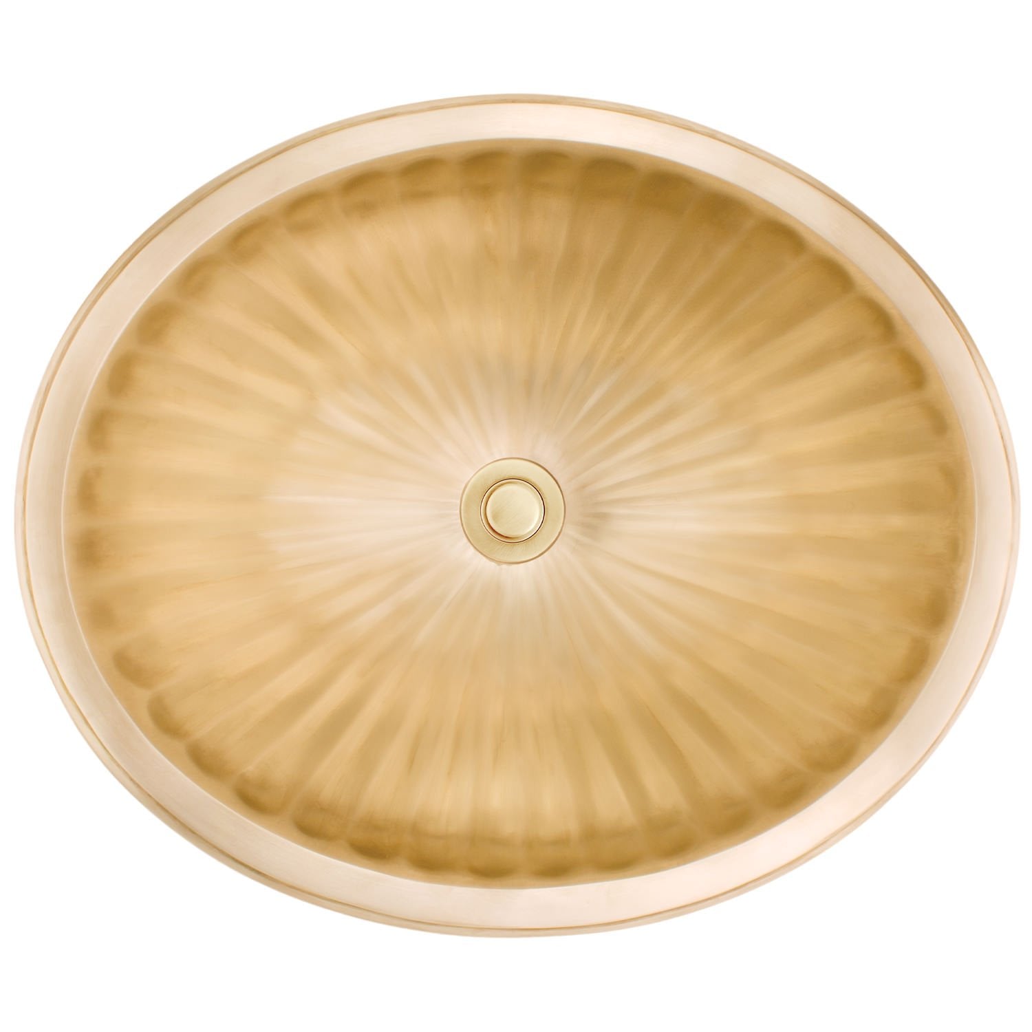 Linkasink Bronze oval Fluted Drop-In or Undermount Sink 18"