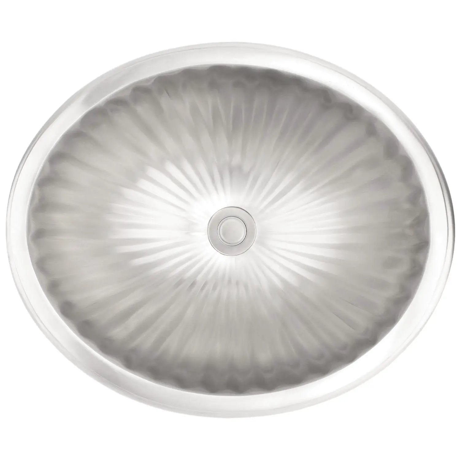 Linkasink Bronze oval Fluted Drop-In or Undermount Sink 18" by Linkasink