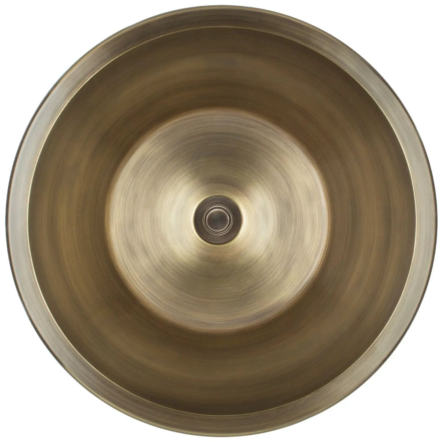 Linkasink Bronze Round Flat Bottom Smooth Drop-In or Undermount Sink 17" by Linkasink