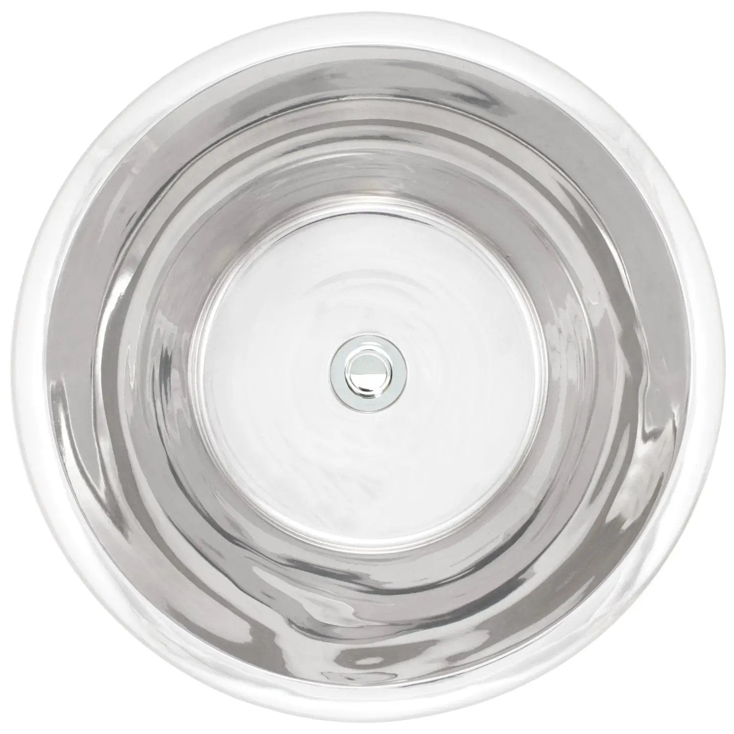 Linkasink Bronze Round Flat Bottom Smooth Drop-In or Undermount Sink 17" by Linkasink