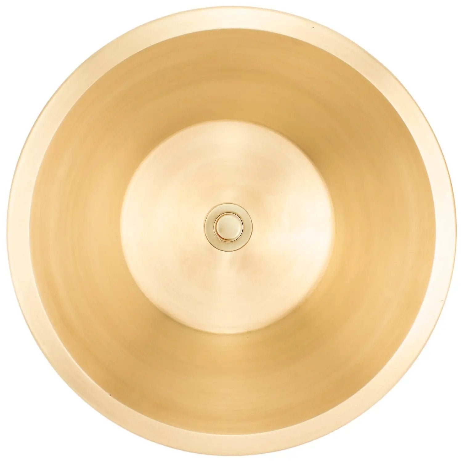 Linkasink Bronze Round Flat Bottom Smooth Drop-In or Undermount Sink 17" by Linkasink