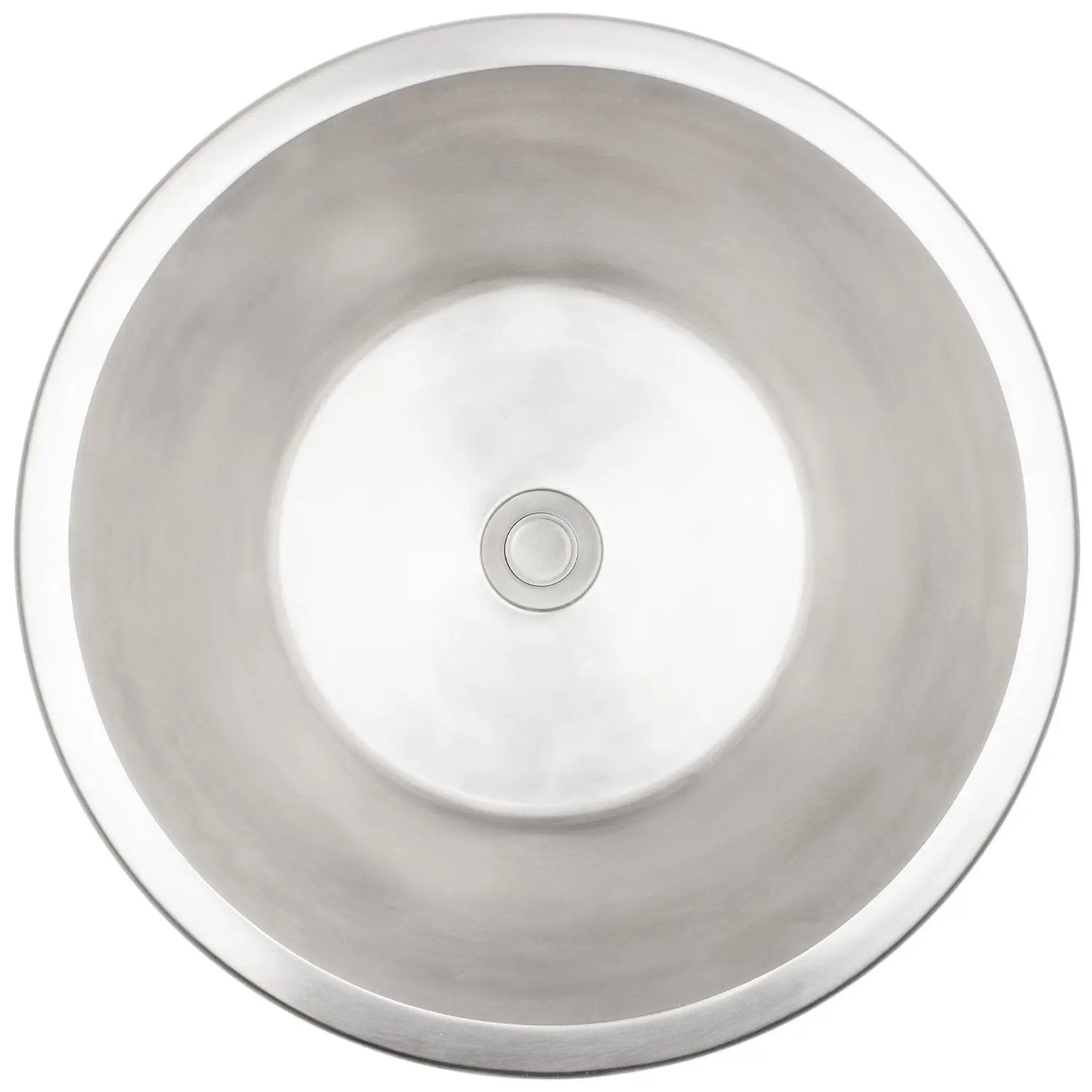 Linkasink Bronze Round Flat Bottom Smooth Drop-In or Undermount Sink 17" by Linkasink