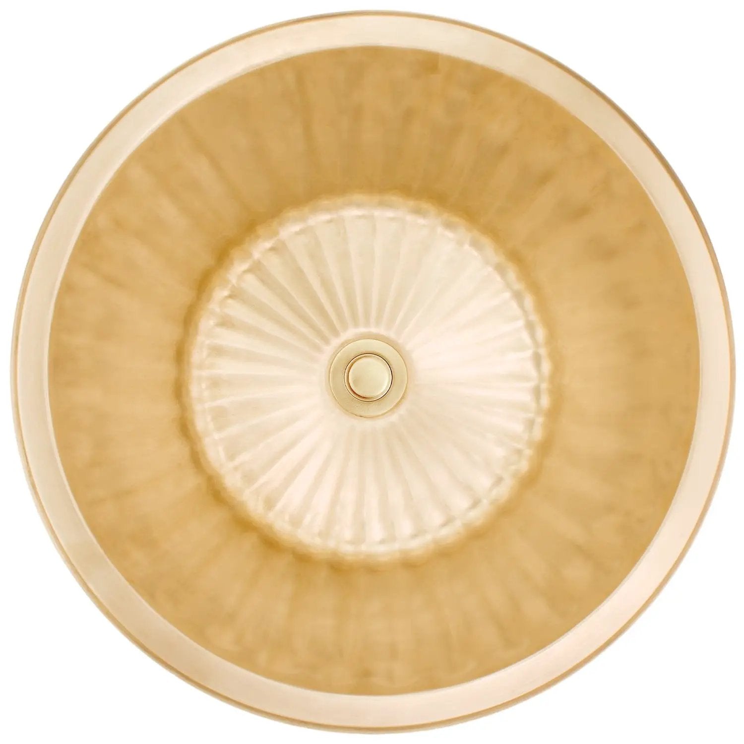 Linkasink Bronze Round Flat Bottom Fluted Drop-In or Undermount Sink 17" by Linkasink