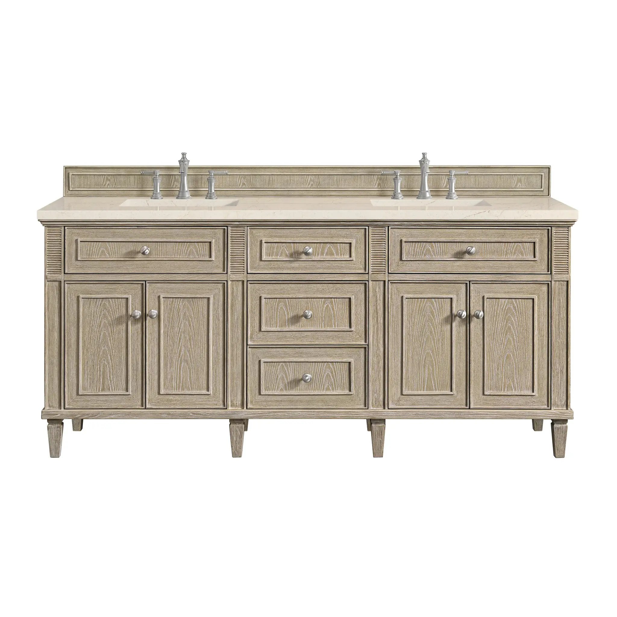 James Martin Lorelai 72" Double Vanity Set - Whitewashed Oak by James Martin Vanities
