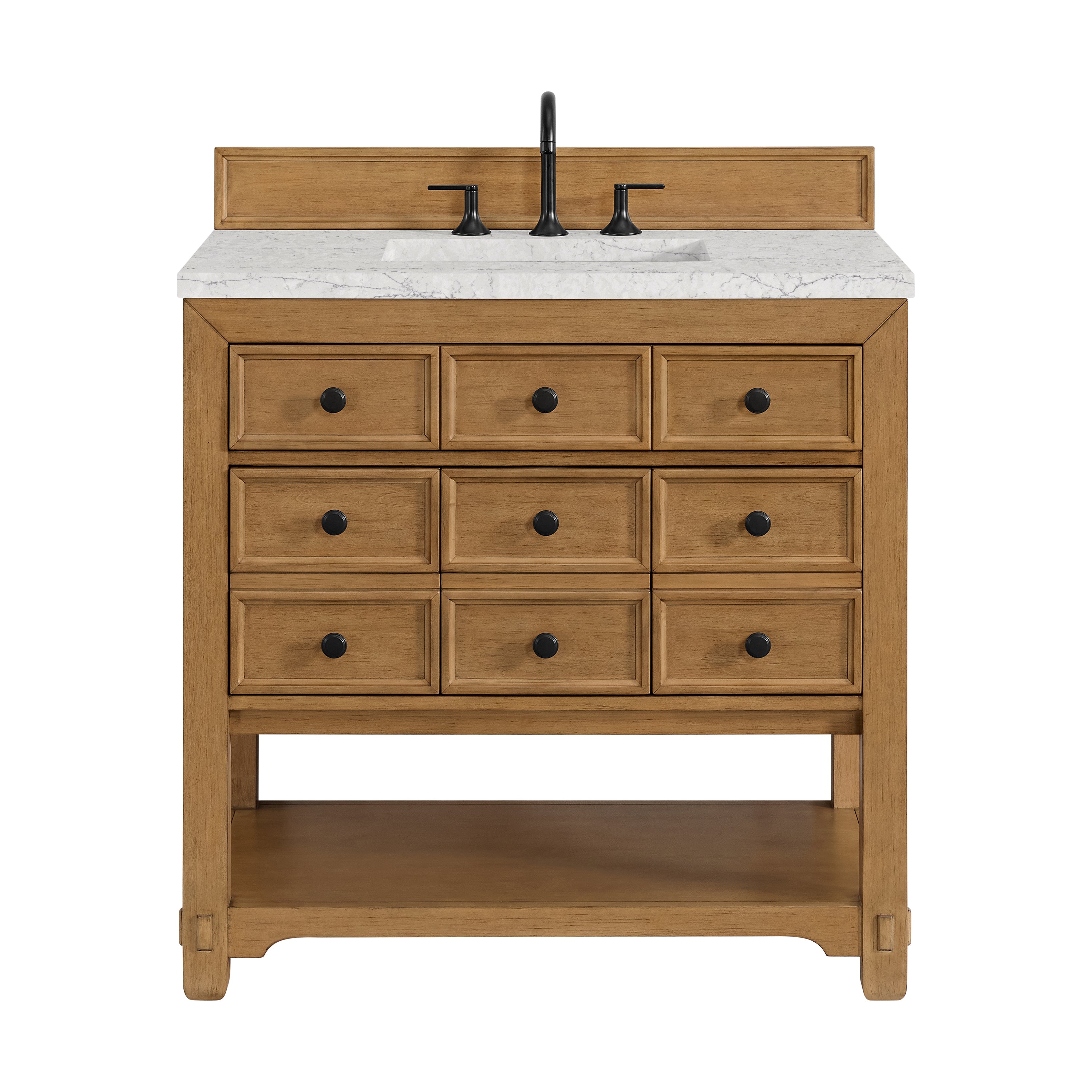 James Martin Vanities Malibu 36" Single Vanity - Amber Birch