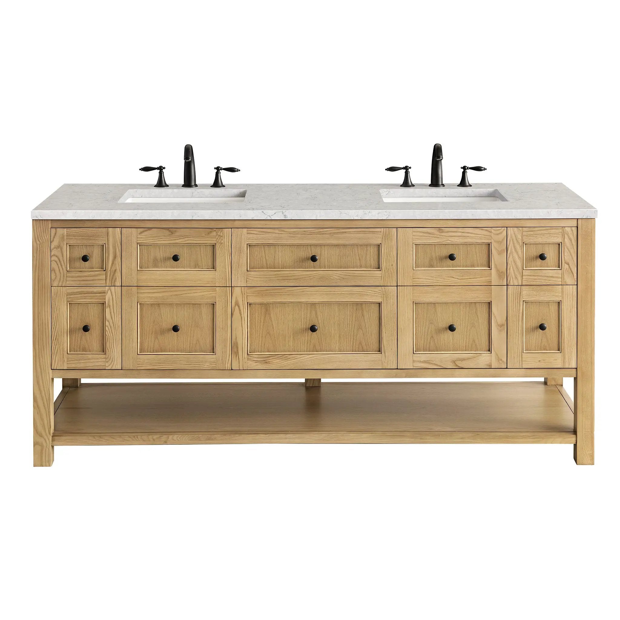James Martin Breckenridge 72" Double Vanity Set - Light Natural Oak by James Martin Vanities
