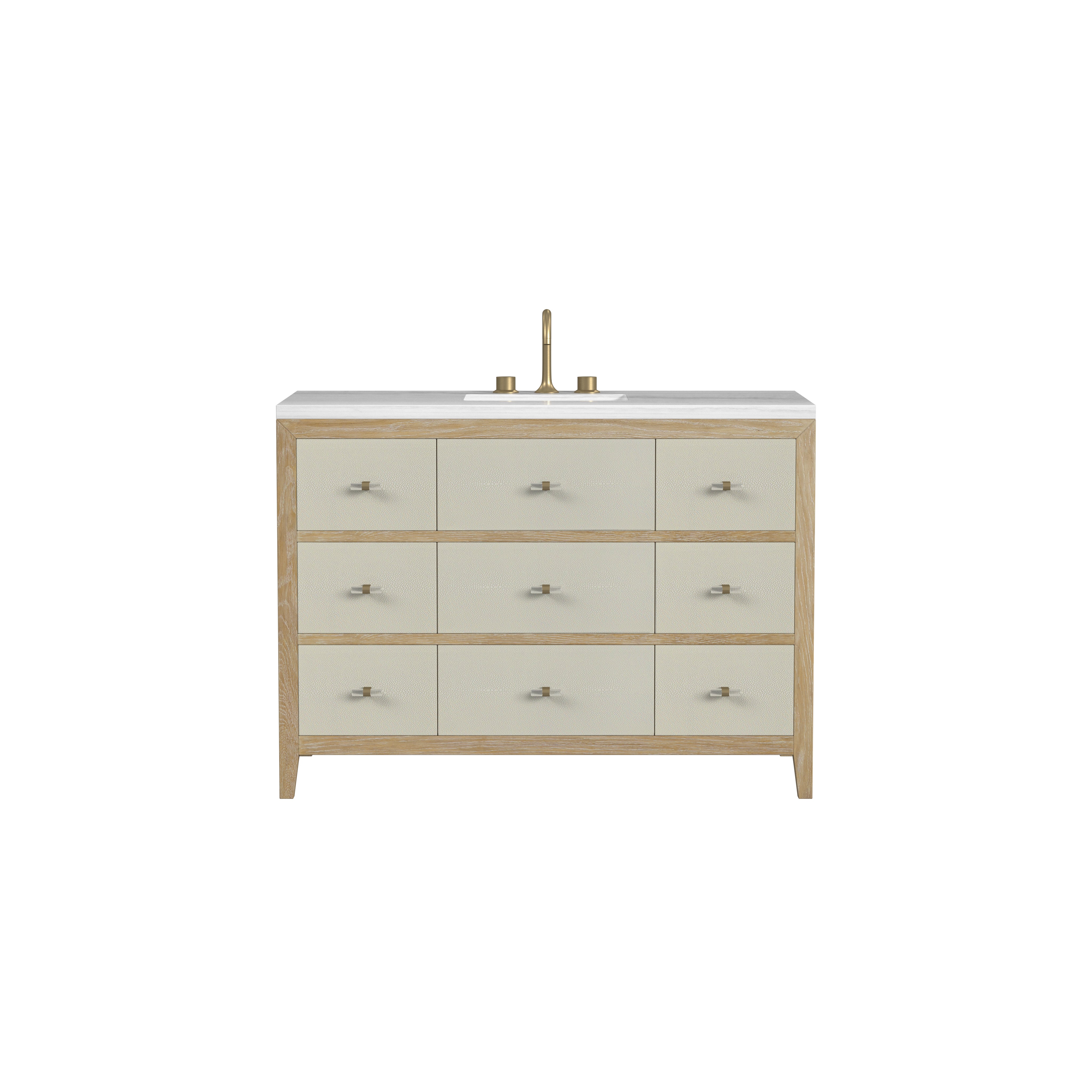 James Martin Vanities Celeste 48" Single Vanity - Sunwashed Oak with Embossed Shagreen