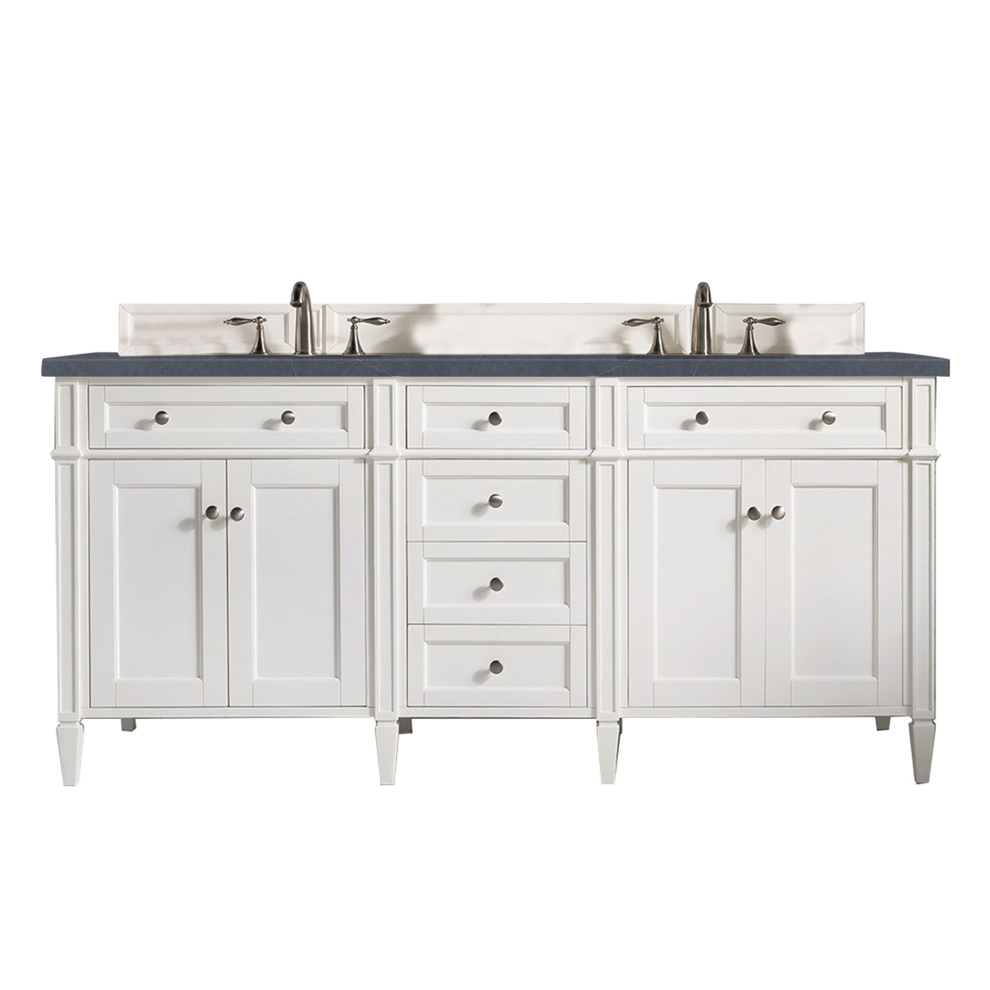 James Martin Vanities Brittany 72" Double Vanity - Bright White