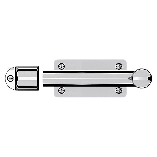 polished chrome door bolt